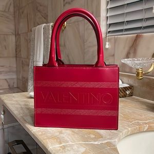 Valentino red bag with shoulder strap brand new never used